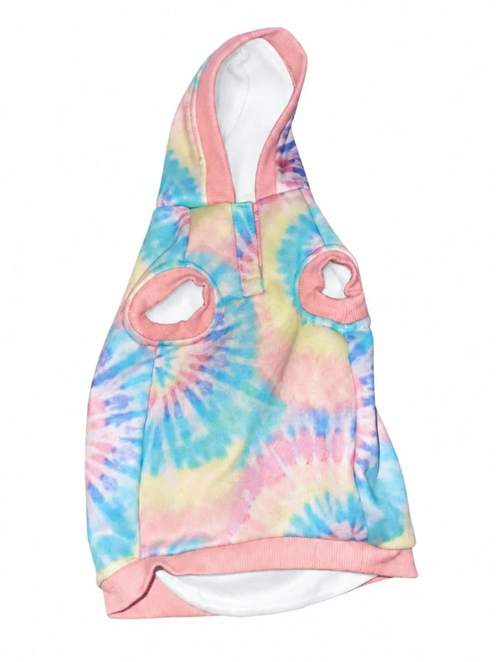Top Paw Tie dye Rainbow hooded dog sweatshirt size small